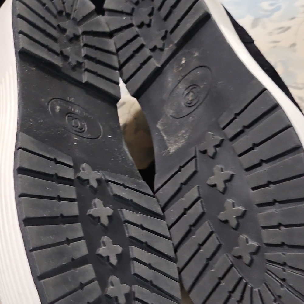 Chanel Black Suede Sneakers - Picture 3 of 9